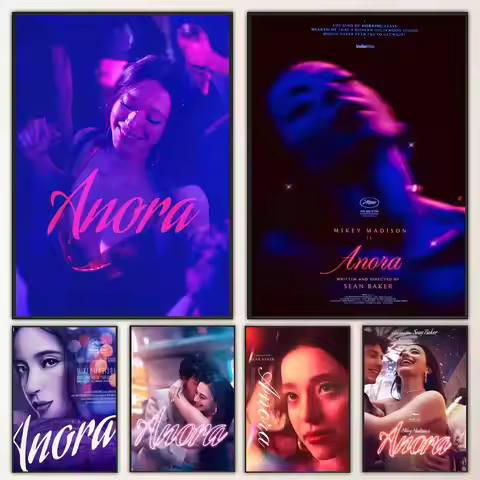 Movie Anora Poster High-definition poster stickers, suitable for bedroom, living room, home decorati