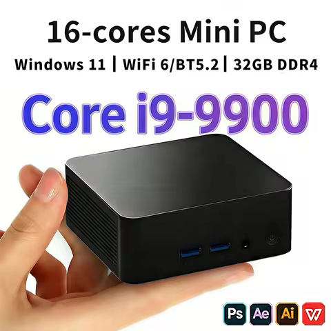 2026 Mini PC Core i9-9900 Windows 11 Pro Desktop PC Gaming Computer 16GB/32GB DDR4 512GB/1TB SSD WiF
