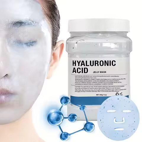 Hyaluronic acid jelly mask face, Moisturizing gel mask, Deep hydration for skin care, 11-ounce.