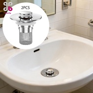 [Baosity] 2x Bathroom Sink Stopper Wash Basin Versatile RV Kitchen Apartment Shower Hair Catcher Tub
