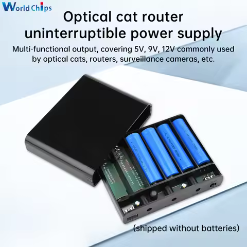 DIY 6pcs 18650 Li-ion battery Power Bank UPS Kit with Removable Battery Case for Optical Cat Router 