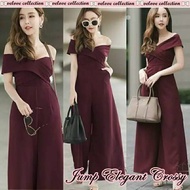 Elegant crossy Jumpsuit - Women's Clothing Imported Korean Style playsuit sabrina - Street outfit