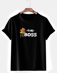 Kaos Pria The BOSS Atasan Lengan Pendek Oblong Distro Pakaian Laki Laki Tshirt Man Dalaman Baju Logo
