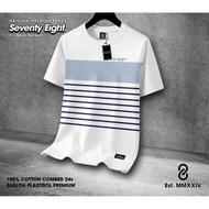 Seventy Eight Cool Adult Men's Distro T-Shirt Bandung Combed 24s Casual Comfortable Standard White