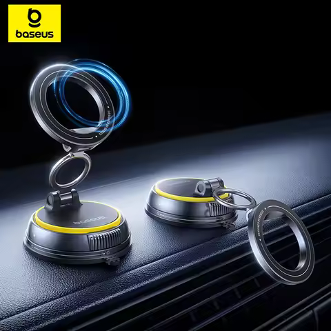 Baseus Vacuum Magnetic Car Phone Holder Mount 360° Rotation Stand Car Mount for iPhone Samsung Xiaom