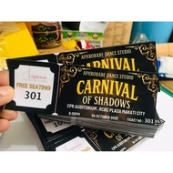 concert ticket 100 pcs customized ticket stub