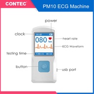 CONTEC PM10 Portable ECG EKG Monitor Bluetooth Heart Beat Monitor USB LCD ECG FDA