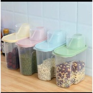 Kan 1.9 L Kitchen Storage Airtight Jar for Rice Nuts Spices