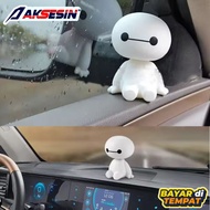 Car Display Doll Car Decoration Baymax Shaking Spring Dashboard Dashboard Toy White Doll Car Decorat