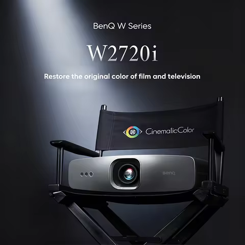 BenQ W2720i 4LED 4K Projector 2500 ISO Lumens AI Cinema Intelligent Algorithm Home Theater DLP Beame