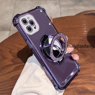 Case for iphone 16 pro max iphone 16 plus phone case Shockproof 3D makeup mirror holder new soft cas