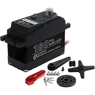 Servo Digital Tanpa Berus Logam 180KG Tahan Air IP67 untuk 1/5 Redcat HPI Baja 5B SS 24V RC Servo Ca