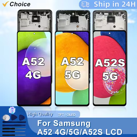 OLED For Samsung Galaxy A52 4G 5G LCD A525F A526B Display Touch Screen Digitizer For Samsung A52S 5G