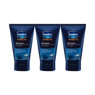 Vaseline Men Oil-control Face Wash Blue 50 g x 3.วาสลีน ฟอร์เมน ออยล์ คอนโทรล เฟซวอช โฟม ขนาด 50 กรั