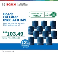 Bosch Oil Filter 0986AF0349 for Honda City , Jazz , Civic , CRV , HRV , Accord , BRV (12 units)