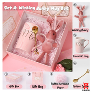 VTOM Pinky Cute Wishing Bunny Plush Toy Gift Box Set Woman Girls Birthday Gifts Hadiah Birthday Untu