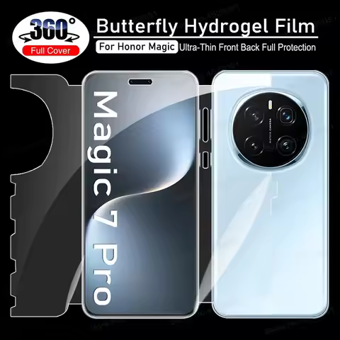 For Honor Magic 7 Pro Slim Butterfly Hydrogel Film For Honor Magic 6 5 4 Pro Screen Back Protector F