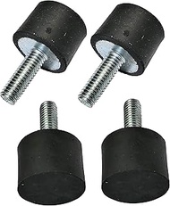 AERZETIX - C47682 - Lot of 4 pieces - Round vibration insulation pads feet - M6 thread - Ø20 mm H: 1