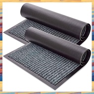 (GRSU) PVC Double Stripe Absorbent Foot Mat Hotel Door Carpet Bottom Mat Door Mat 50x80cm