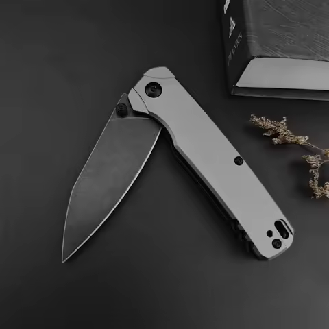 KS 6105 Folding Knife CPM MagnaCut PVD Blade Anodized Aluminum Handles Outdoor Camping Survival Knif