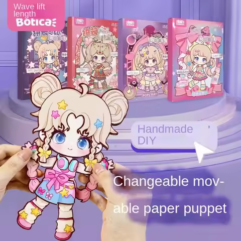 Kawaii PVC Dress Up Sticker EVA Cartoon Changeover Sticker Hand Book DIY Card Handbook Change Clothe