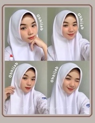 A✔Qm Hijab Jilbab Kerudung Krudung Sekolah Segi Empat Paris Premium