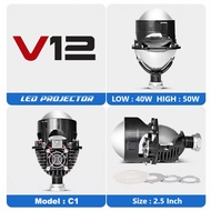 V12 C1 Lensa Lampu LED Projector Projie BiLED 2.5 Inch Inci Inchi Mobil Motor Vinyx P3