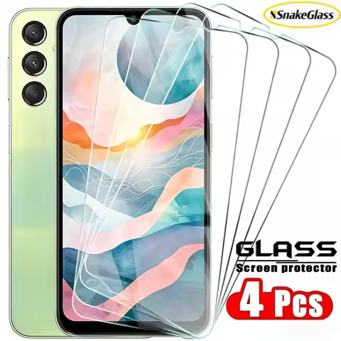 4Pcs Protective Glass for Samsung Galaxy A24 4G A54 A34 A14 A04 M54 M34 M14 M04 M13 M53 High Definit