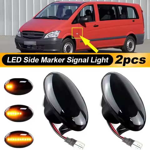 2pcs Dynamic LED Turn Signal Lights Side Marker For Mercedes-Benz Vito W639 2003-2014 Vito W447 2014