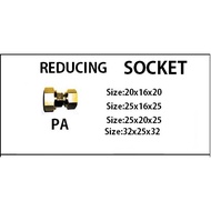 PA Pipe Fitting Brass Reducer Reducing Socket Size:20x16x20/25x16x25/25x20x25/32x25x32