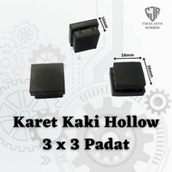 3x3 Solid Hollow Rubber Legs for Chair, Table, and Shelf Legs