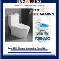 EACO T933 Tornado Flush Rimless toilet bowl WC Free Installation
