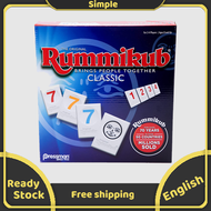 Rummikub Board Game Bring People Together Large Size Version Family Puzzle Educational Happy Board Game 2-4 Players Ages 8 Up