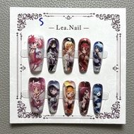 [Magical Girl Madoka 02] Pain Nails Wear Nails Two-Dimensional Anime Manicure Printing Side Lighteni