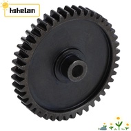 HSHELPH Motor Pinion Gear, 44T Low Noise Spur Gear, Durable Steel Black RC Car Main Gear for HPI Sav