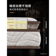 W-8&amp; Palace Five-Zone Spine Protection Luxury Double1.8mSpring Natural Latex Mattress Hardened Mattress Simmons MTFW