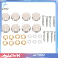 [Pretty] 16 mm Stainless Steel Mirror Nails Screw Cap (8 Pieces)