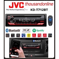 JVC KD-T712BT 1-DIN CD RECEIVER BLUETOOTH CAR AUDIO RADIO PLAYER USB STEREO RECEIVER MP3 PLAYER WITH REMOTE CONTROL