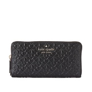 Kate Spade Hollie Spade Clover Geo Embossed Large Continental Wallet Black