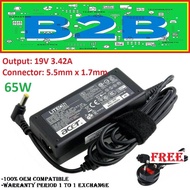 Acer 19V 3.42A 5.5*1.7mm (65W) Laptop Adapter Charger / PA-1650-02 PA-1650-22 PA-1650-69 PA-1650-86 