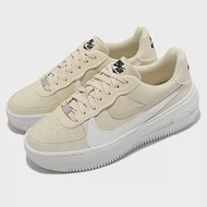 Nike 休閒鞋 AF1 Air Force 1 PLT AF ORM 女鞋 奶油黃 皮革 DJ9946-200