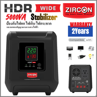STABILIZER:HDR WIDE 5000VA ZIRCON เครื่องปรับแรงดันไฟกันไฟตกไฟกระชาก(ไม่สำรองไฟตอนไฟดับ)ประกัน 2 ปี