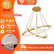 FUYAO LIGHTING Modern Minimalist 2 Ring Hanging Decorative Lamp
