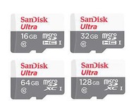 免運SanDisk Ultra 128G 64G 32G 16G micro SD SDXC C10 100MBs記憶卡