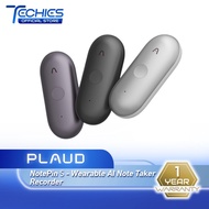 PLAUD NotePin S AI Voice Recorder | Wearable AI Notetaker | AI Transcribe & Summarize (Black/Silver/
