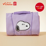 MINISO Snoopy "colorful Life" Series - Stylish & Practical Foldable Makeup Bag 22cm × 6cm × 19cm Sno