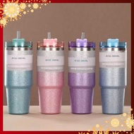 890ML Stainless Steel Emulsion Bottle WITH STRAW - 890ml emulsion painted thermos bottle - sparkling