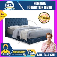 Romania Foundation Divan / Solid Divan Bed / Bedframe / Katil Hotel / 5 Star Hotel Bed - Single / Super Single / Queen / King Size
