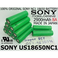 Sony US18650NC1 18650 NC1 3.7V 4.2V 2900mAh lithium ion Rechargeable High capacity Energy Power Battery 8A