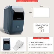 NIIMBOT K3 Printer Label Bluetooth 203DPI High-Speed Auto Cutting - Cetak Label Harga Barcode Stiker